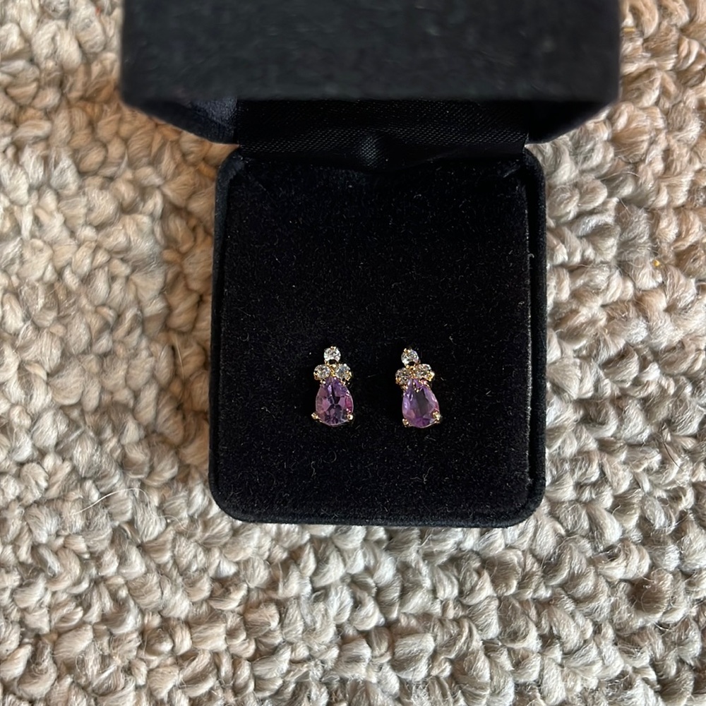 February birthstone earrings